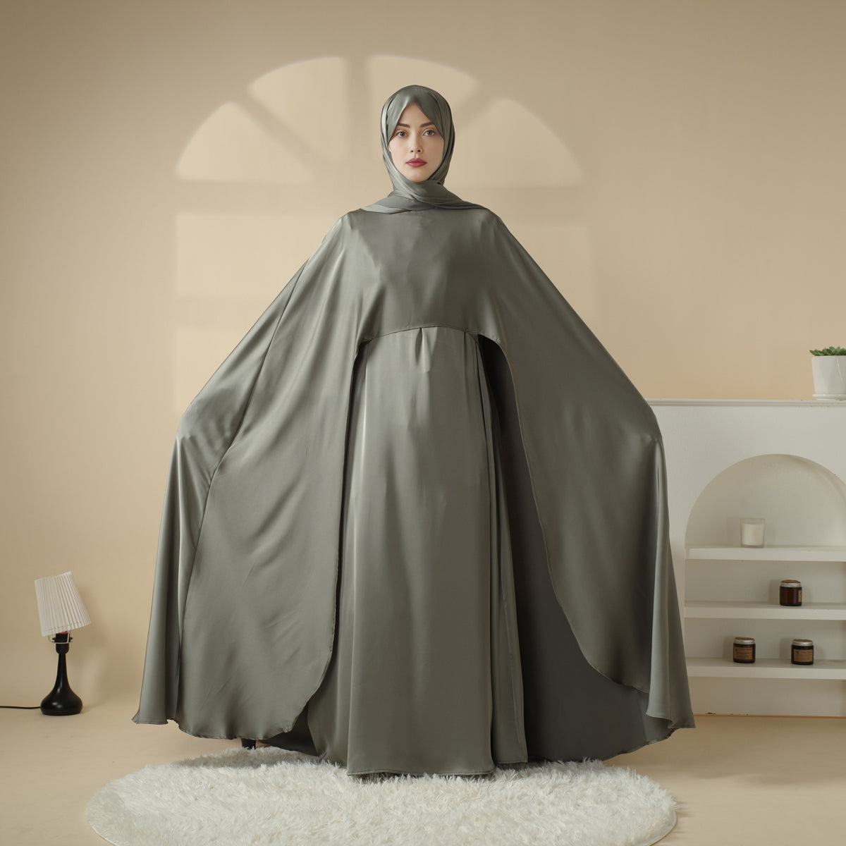 Abaya de mariage 3 pièces (Pré-commande 20 jours) - Mariam's collection