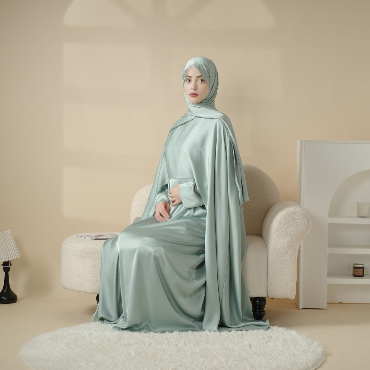 Abaya de mariage 3 pièces (Pré-commande 20 jours) - Mariam's collection