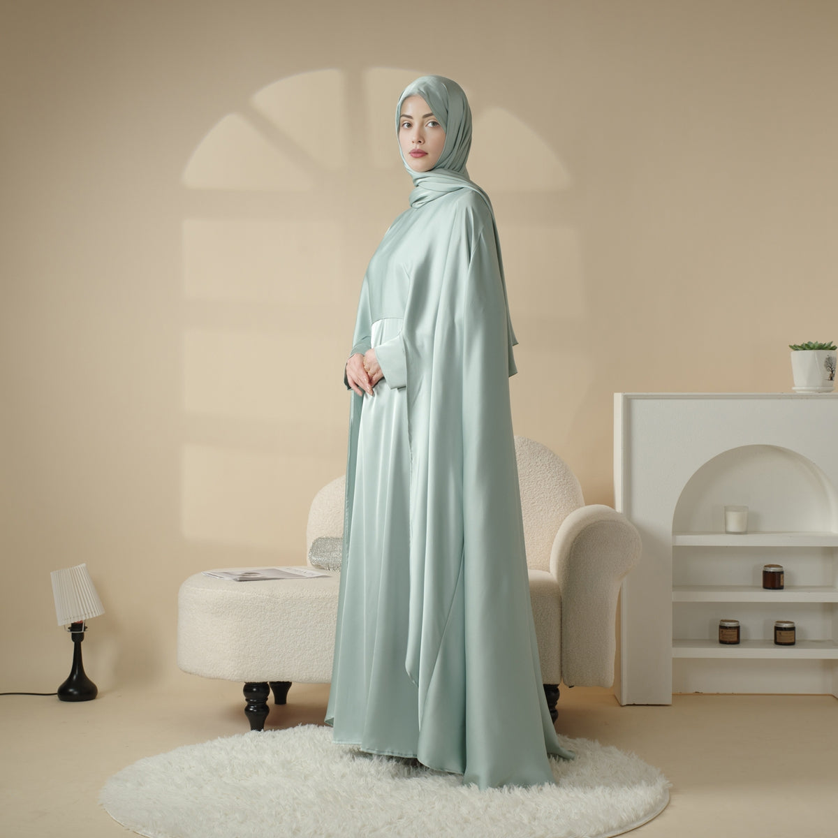 Abaya de mariage 3 pièces (Pré-commande 20 jours) - Mariam's collection