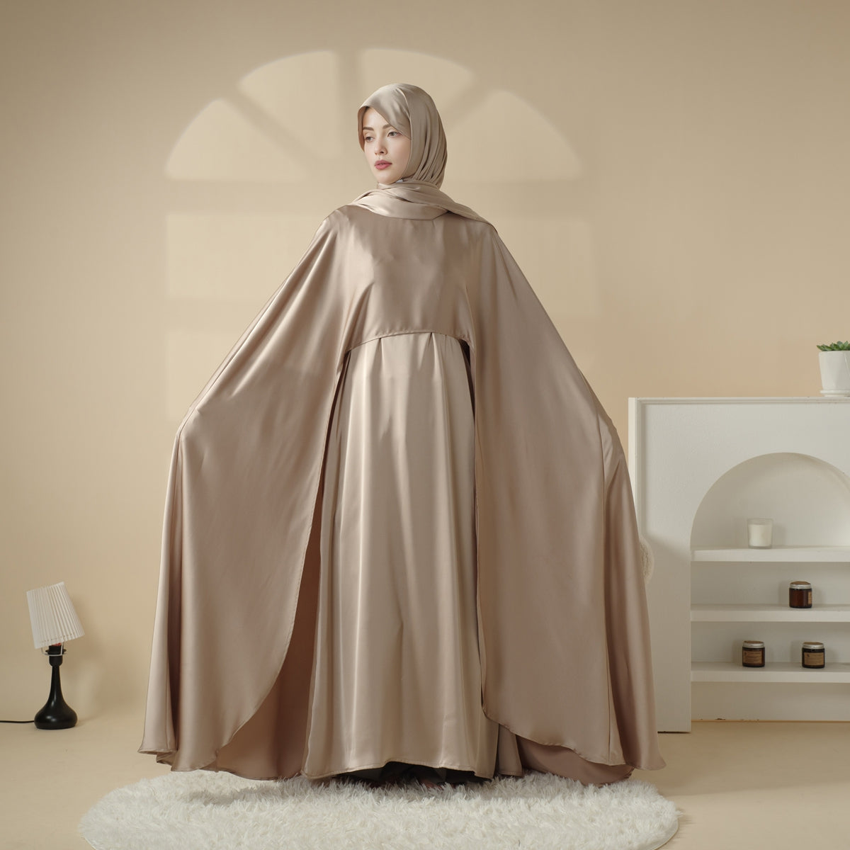 Abaya de mariage 3 pièces (Pré-commande 20 jours) - Mariam's collection