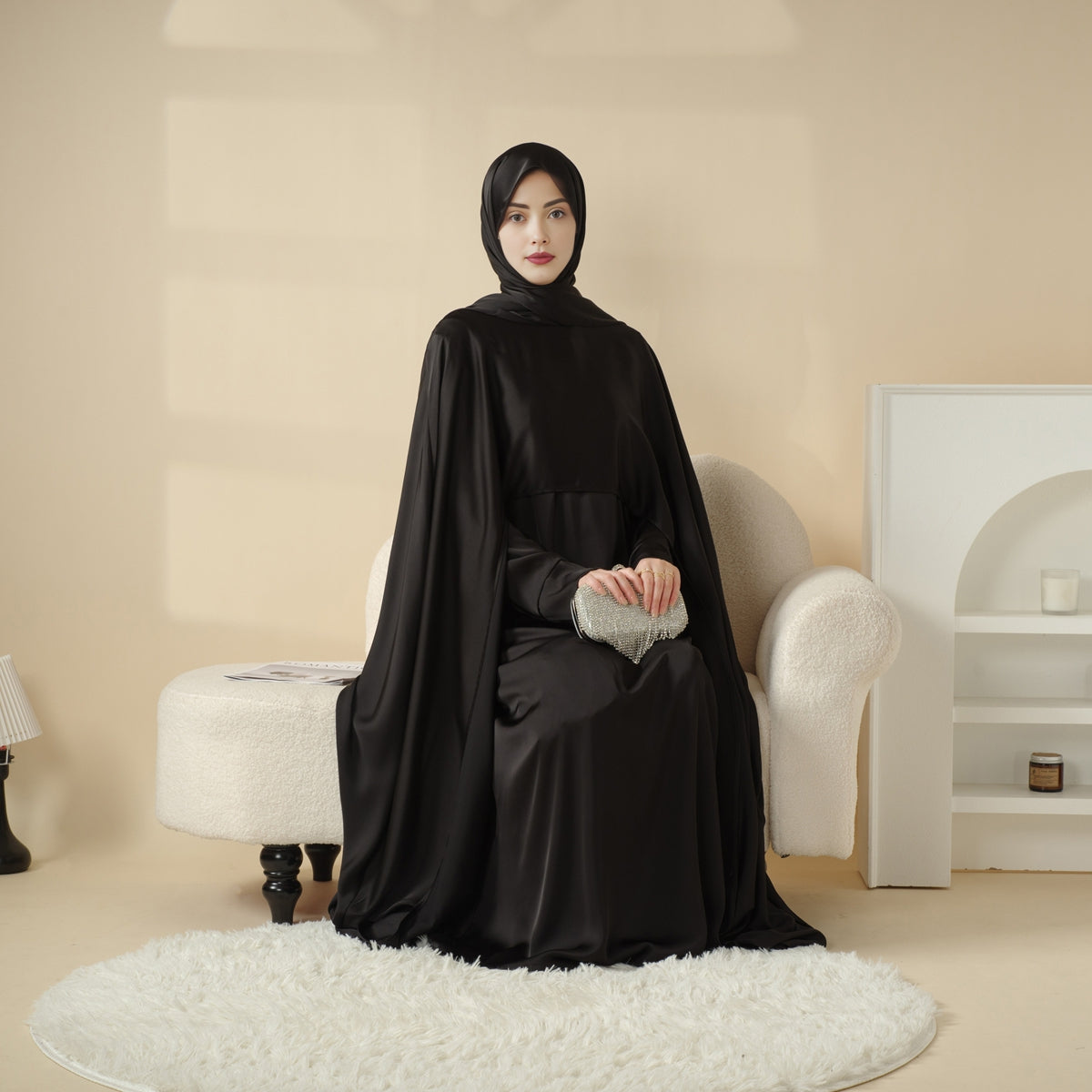Abaya de mariage 3 pièces (Pré-commande 20 jours) - Mariam's collection