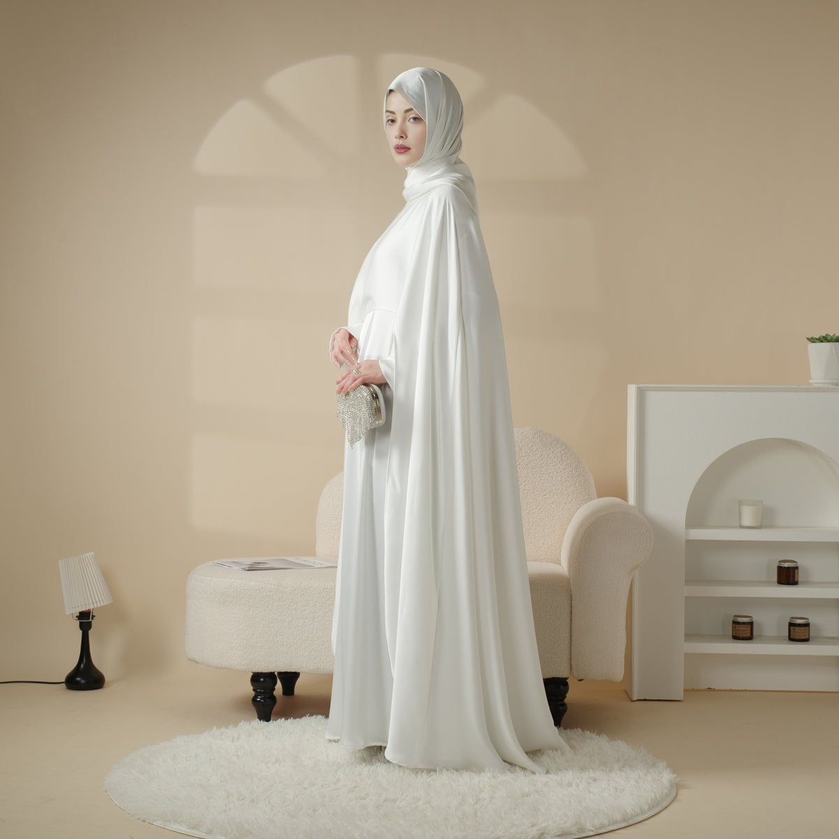 Abaya de mariage 3 pièces (Pré-commande 20 jours) - Mariam's collection