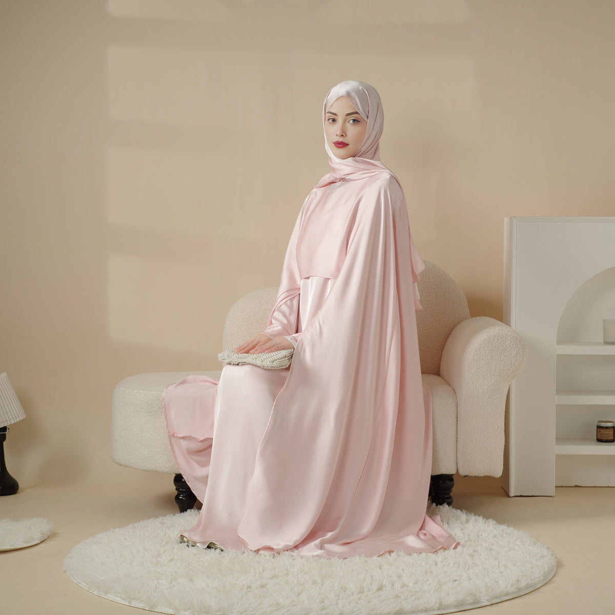 Abaya de mariage 3 pièces (Pré-commande 20 jours) - Mariam's collection