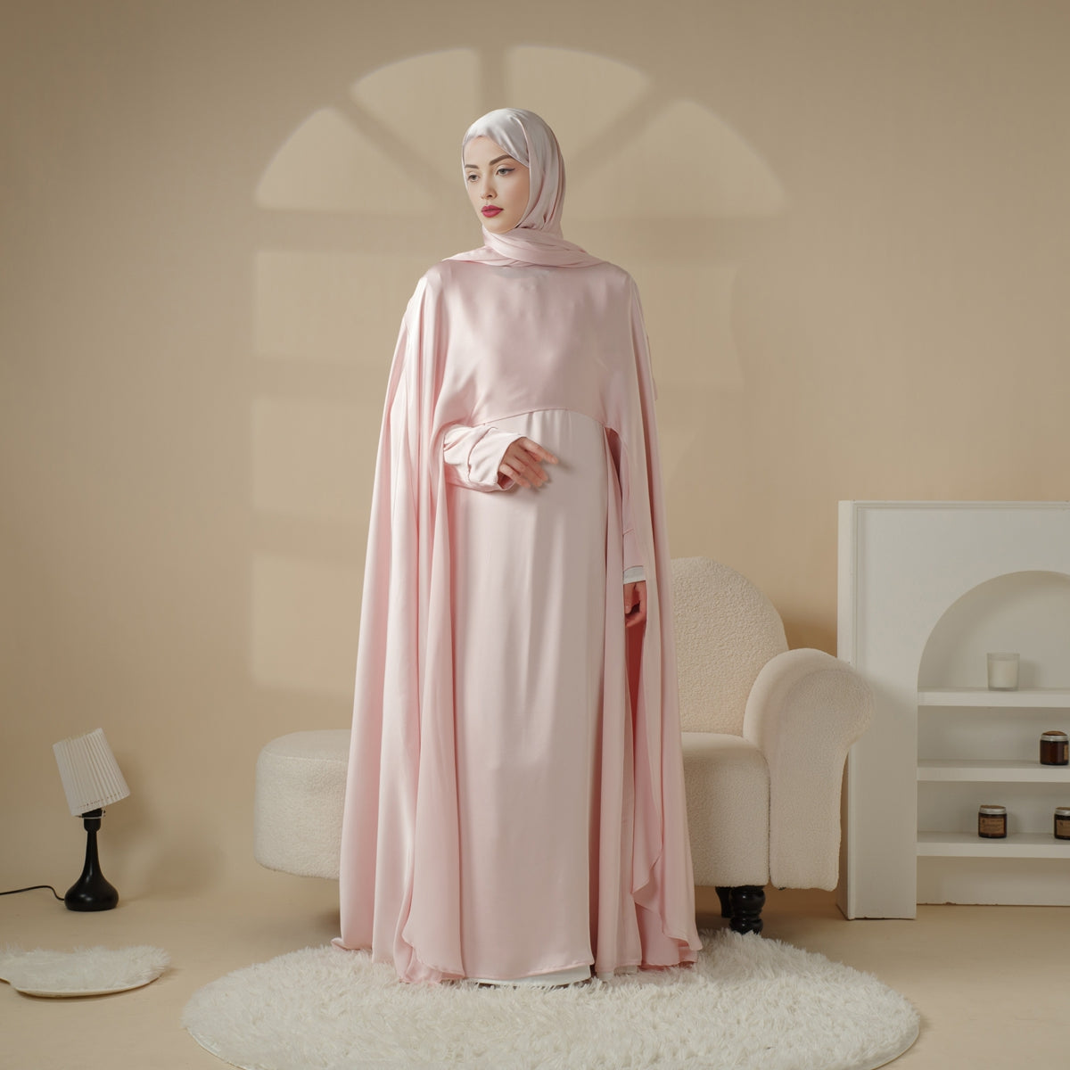 Abaya de mariage 3 pièces (Pré-commande 20 jours) - Mariam's collection