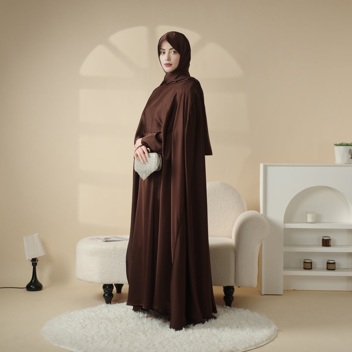 Abaya de mariage 3 pièces (Pré-commande 20 jours) - Mariam's collection