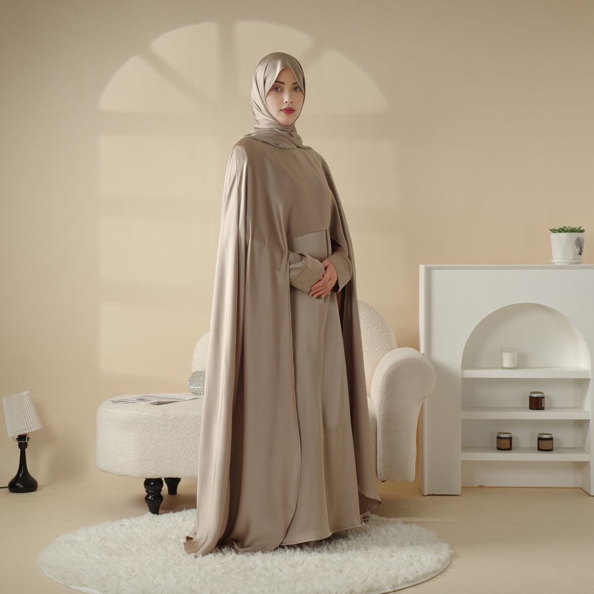 Abaya de mariage 3 pièces (Pré-commande 20 jours) - Mariam's collection