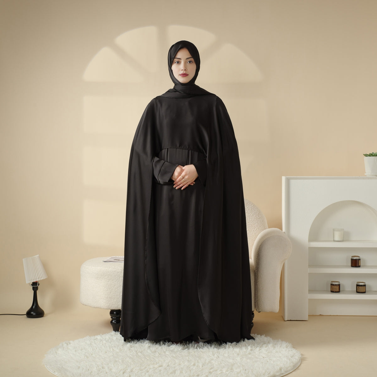 Abaya de mariage 3 pièces (Pré-commande 20 jours) - Mariam's collection