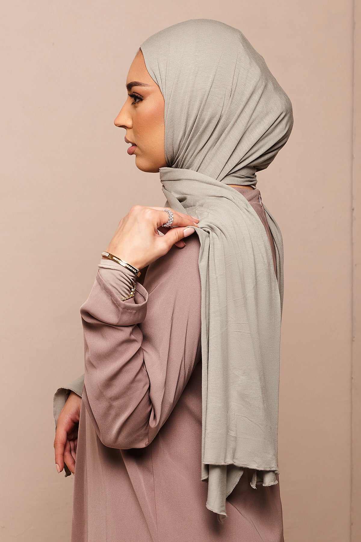 Voile jersey bamboo- Gris - CAVE LONDON