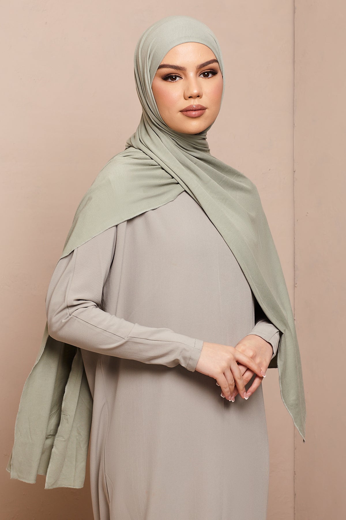 Voile jersey bamboo- Khaki clair - CAVE LONDON
