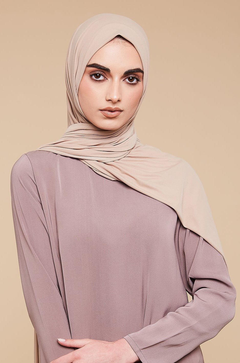 Voile jersey doux- Latte - CAVE LONDON