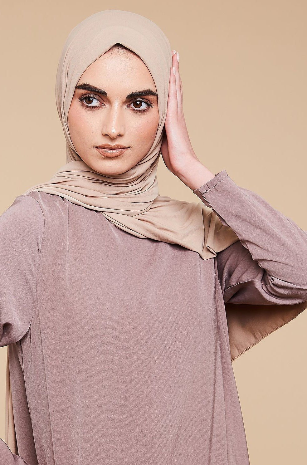 Voile jersey doux- Latte - CAVE LONDON