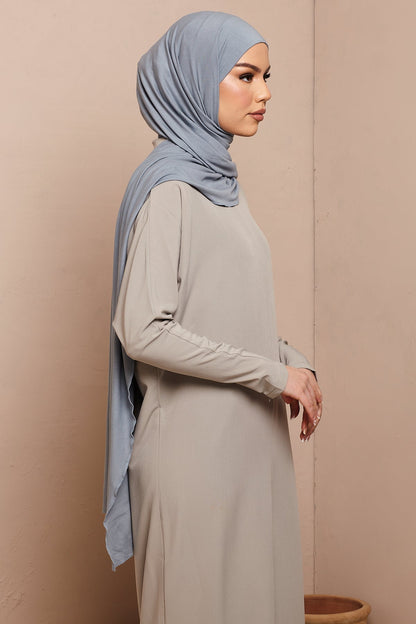Voile jersey bamboo- Bleu - CAVE LONDON
