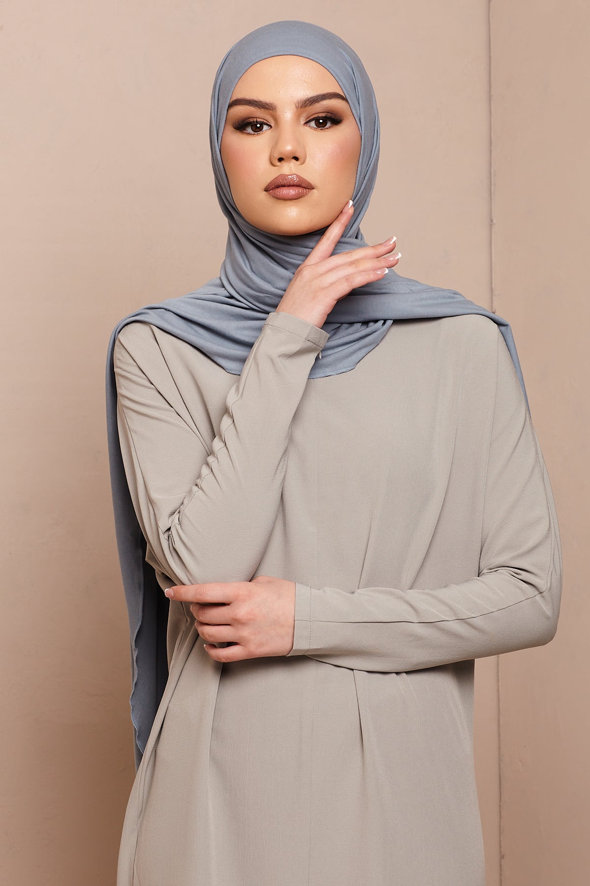 Voile jersey bamboo- Bleu - CAVE LONDON