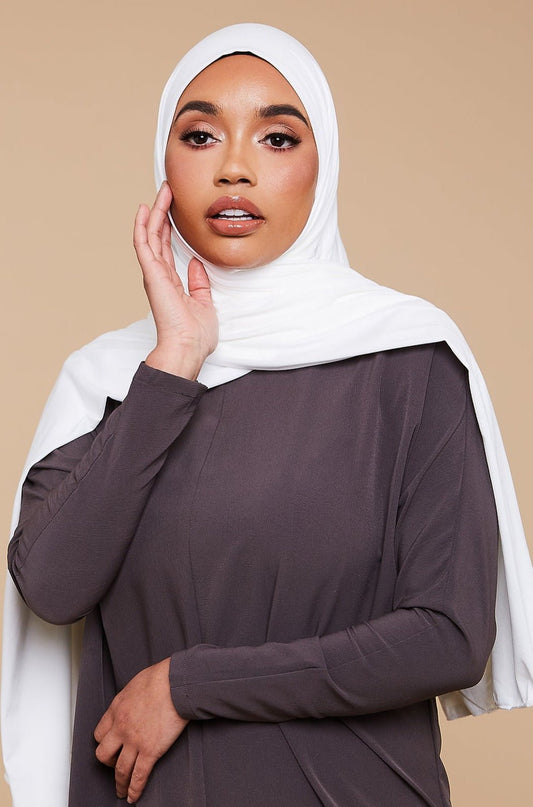 Voile jersey doux - Blanc - CAVE LONDON