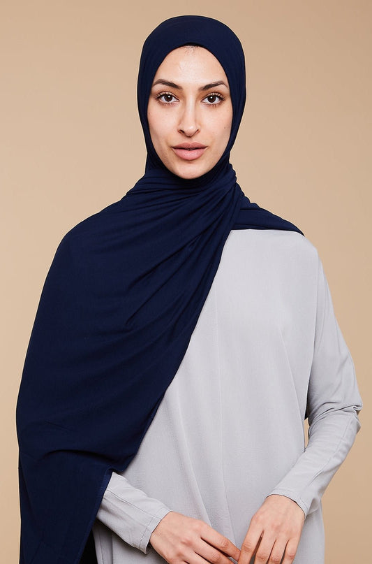 Voile jersey doux - Bleu Egyptien - CAVE LONDON