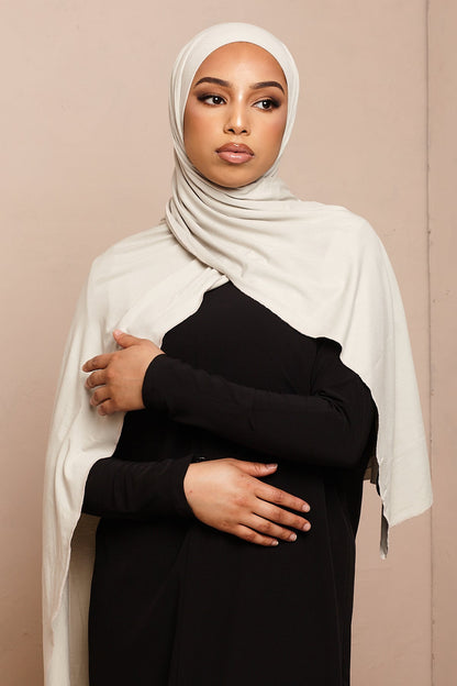 Voile jersey bamboo- Blanc cassé - CAVE LONDON