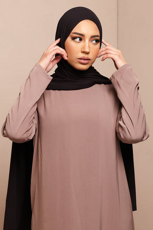 Voile jersey bamboo- Noir - CAVE LONDON