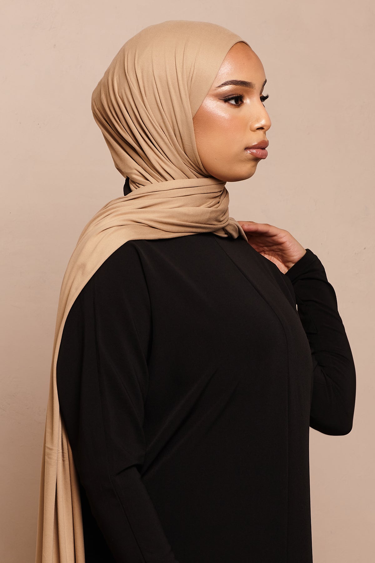 Voile jersey bamboo- Caramel - CAVE LONDON