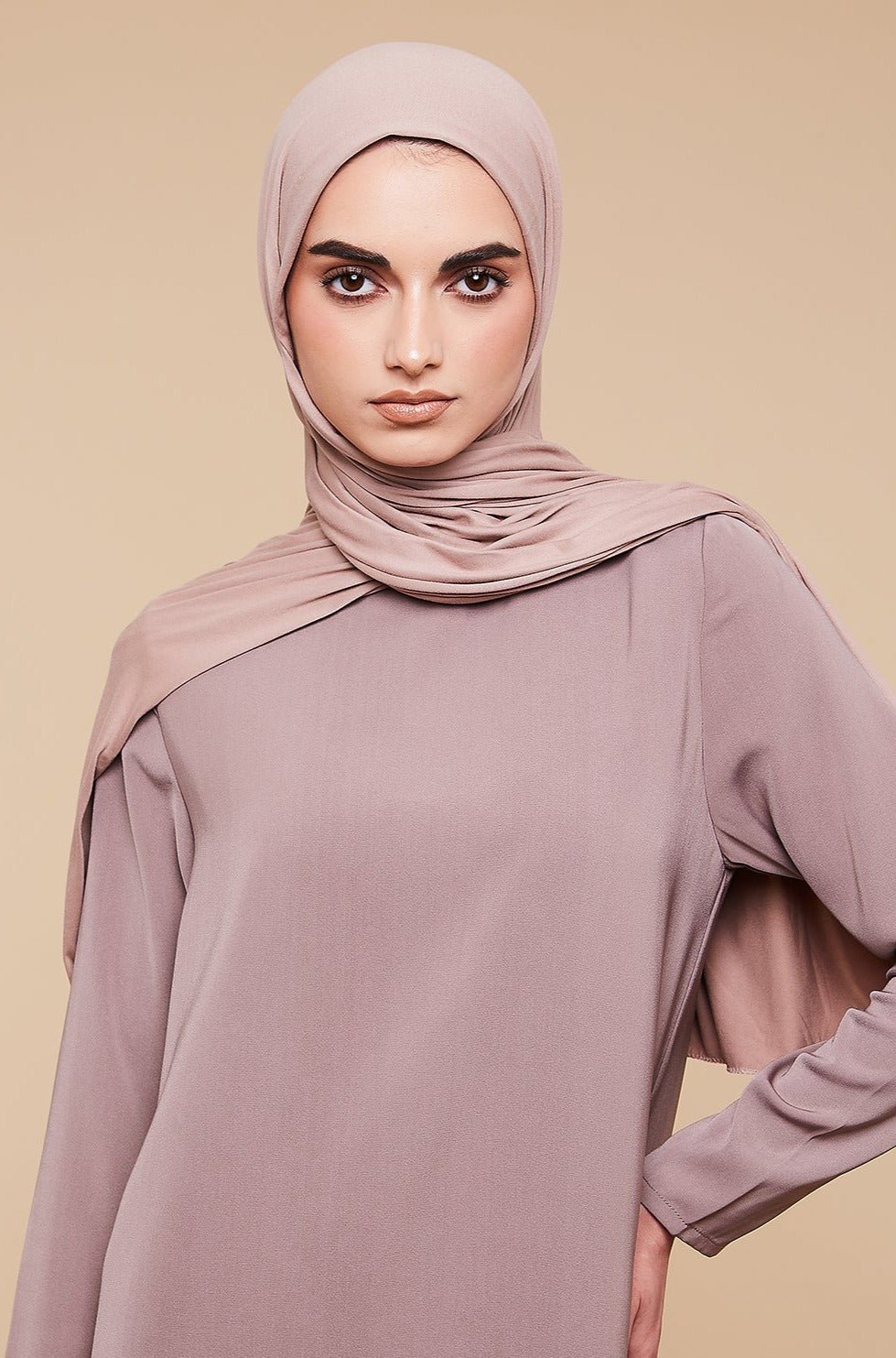 Voile jersey doux - Mocha - CAVE LONDON