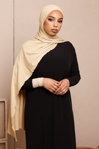 Voile jersey bamboo- Jaune pastel - CAVE LONDON