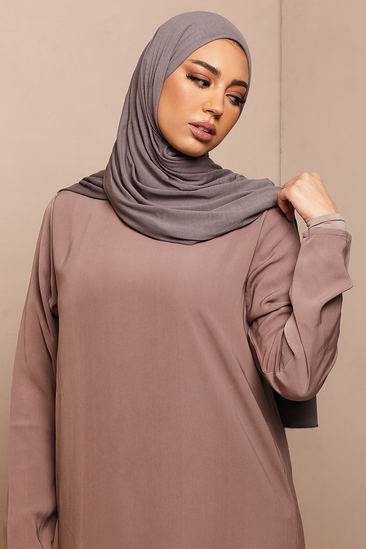 Voile jersey bamboo- Rose taupe - CAVE LONDON