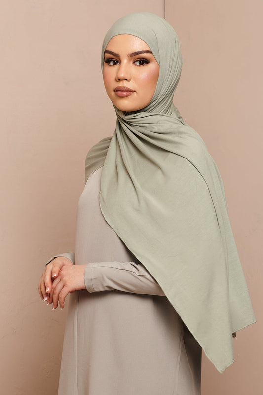 Voile jersey bamboo- Khaki clair - CAVE LONDON